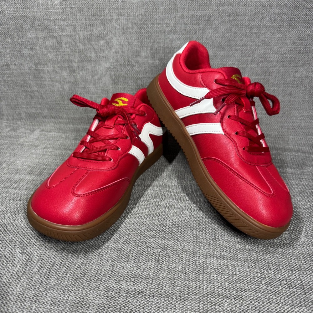 Hobibear Barefoot Shoes Red White Retro Minimalist Sneakers Size 39 Wide Toebox